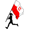 Flag Poland woman running