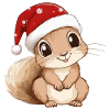 Écureuil Noël mignon Noël mignon