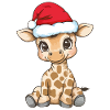 Giraffe Christmas Cute Cute Christmassy