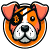 Chien avec cache-œil Bitcoin