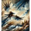 Abstract Eagle Flying