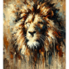 Abstract Lion Face