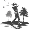 Golfer Graphic