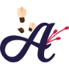 Elegant letter 'A' with flowers