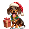 Christmas Dachshund