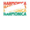 Harmonica Retro Text Harmonist Harmonicist