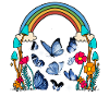 Rainbow Butterflies Nature Flowers Insect