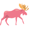 pinker Elch