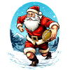 Weihnachtsmann Rugbyspieler