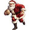 Santa Claus Rugby Player