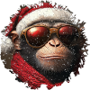Weihnachtsmann Affe