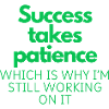 Success Takes Patience