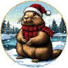Groundhog Santa Claus