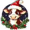 Cow Santa Claus