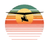 Oldtimer-Hängegleiter-Sonnenuntergang