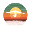 Oldtimer-Hängegleiter-Sonnenuntergang