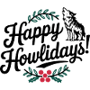 Happy Howlidays Festive Wolf