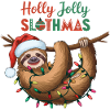 Festive Sloth with Christmas Lights