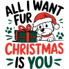 Festive Puppy Christmas Message Design
