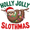 Festliches Faultier Weihnachtsdesign mit Lichtern