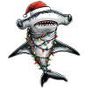 Hammerhead Shark Christmas Hat Xmas