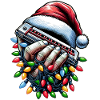 Harmonica Harmonica Player Santa Hat