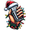 Harmonica Harmonica Player Santa Hat