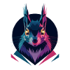 Low-Poly-Eichhörnchen