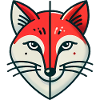 Geometric Split Fox Illustration