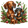 Dachshund Family Christmas