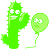 Cactus balloon handshake greeting spikes