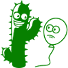 Cactus balloon handshake greeting spikes