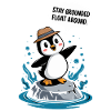 Stay grounded hover around penguin