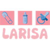 Larisa as a pacifier