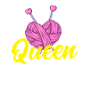 Knit Queen Heart Design