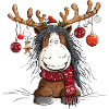 Christmas Horse in Reindeer Costume