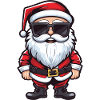 Weihnachtsmann Comic Santa