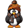 Penguin Comic Cute Winter