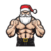 Santa Claus Muscles Gym Santa
