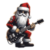 Weihnachtsmann Gitarre Santa