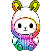 Hase Winter Tier Bunt Comic