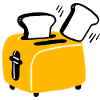 Toaster with Bread Comic