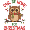 Owl Home for Christmas Design