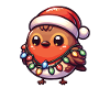 Weihnachten Lichterkette Wanderdrossel