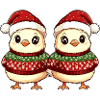 Équipe de Noël au poulet