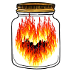 Idée cadeau flammes coeur amour chaud