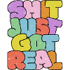 Helles buntes Slang-Typografie-Design