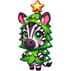 Zebra Christmas Tree Costume Cartoon