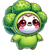Sloth Broccoli Vegetable Costume Carnival