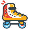 Roller Skates Cartoon Look